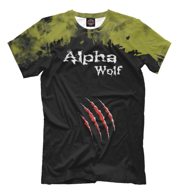 Футболка для мальчиков с изображением Alpha Wolf цвета Белый