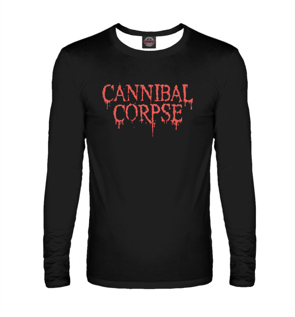 Мужской лонгслив с изображением Cannibal Corpse цвета Белый