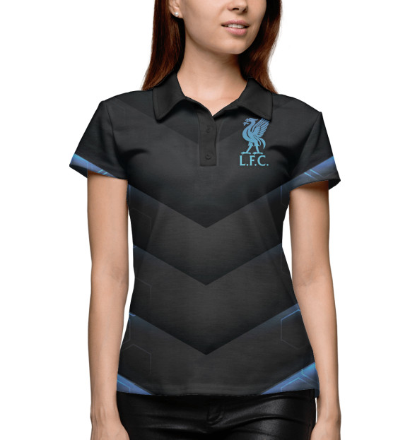Женское поло с изображением Liverpool F.C. цвета Белый