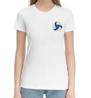 Хлопковая футболка для девочек Волейбол