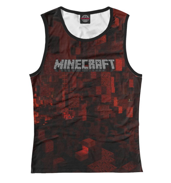 Майка для девочки с изображением Minecraft цвета Белый