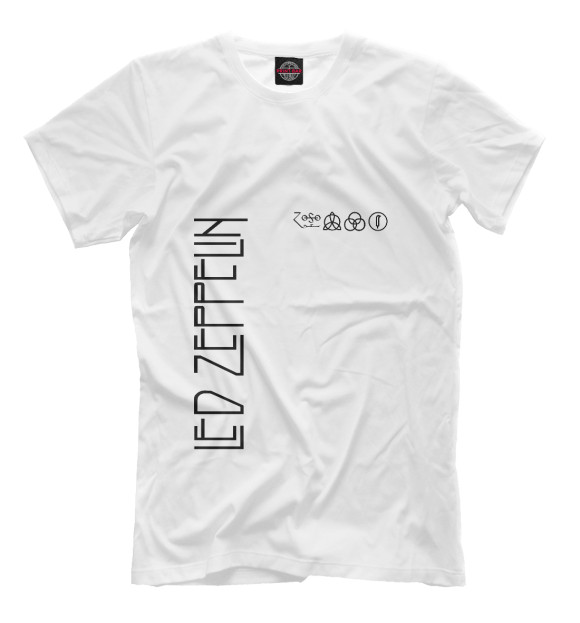 Футболка для мальчиков с изображением Led Zeppelin цвета Белый