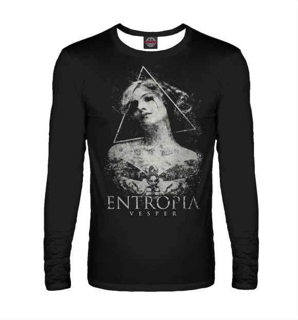 Мужской лонгслив с изображением Entropia цвета Белый