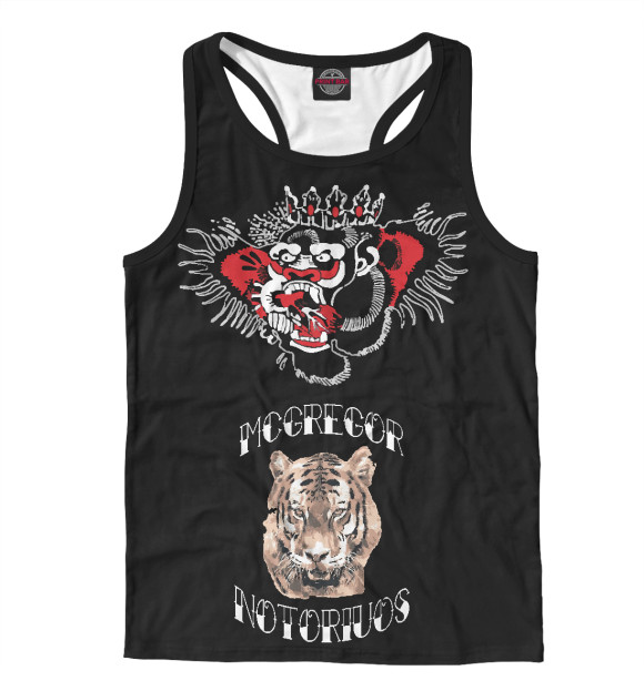 Мужская майка-борцовка с изображением Конор МакГрегор цвета Белый