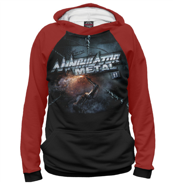 Женское худи с изображением Annihilator цвета Белый
