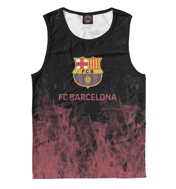 Майка для мальчика с изображением Barcelona цвета Белый