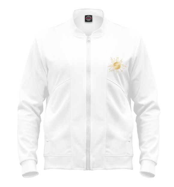 Мужской бомбер с изображением Electogold white eGOLD цвета Белый