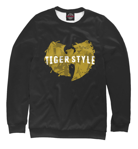 Мужской свитшот с изображением Wu-Tang - Tiger Style цвета Белый