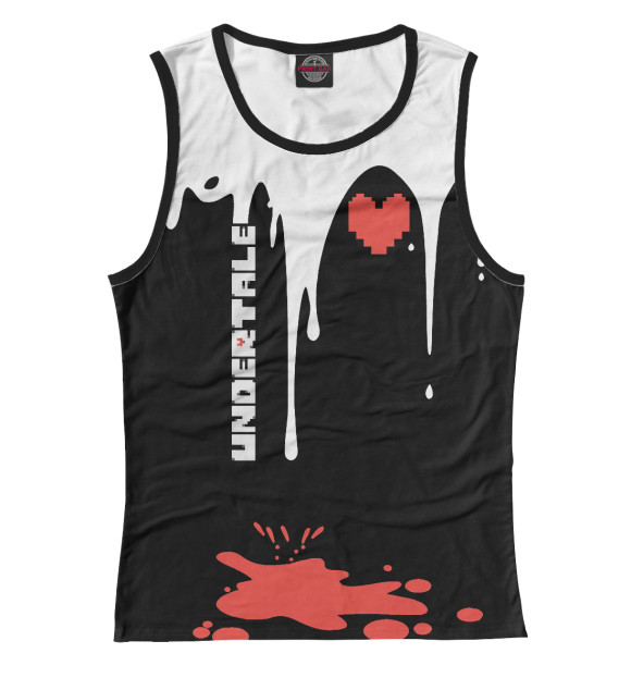 Майка для девочки с изображением Undertale цвета Белый