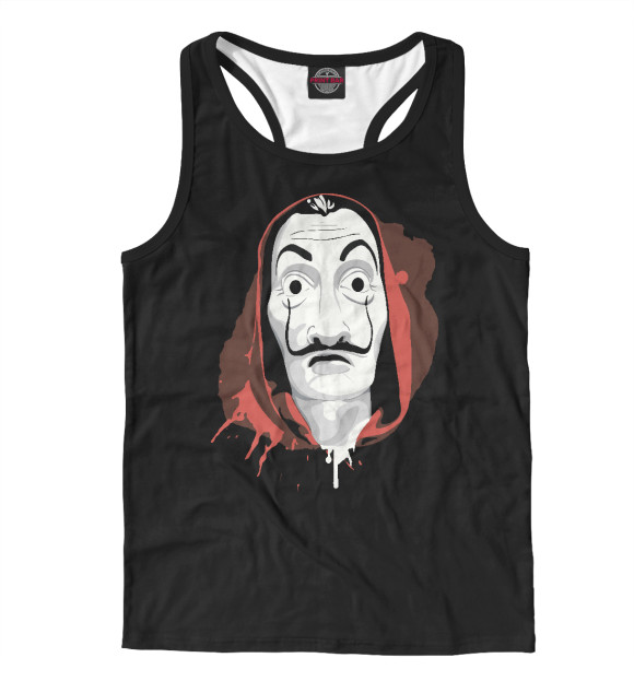 Мужская майка-борцовка с притом Маска Дали цвета Белый Мужская майка-борцовка с изображением Маска Дали цвета Белый