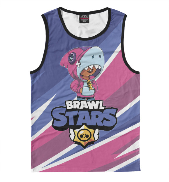 Мужская майка с изображением Brawl Stars цвета Белый