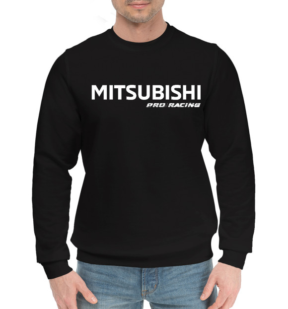 Мужской хлопковый свитшот с изображением Mitsubishi | Pro Racing цвета Черный