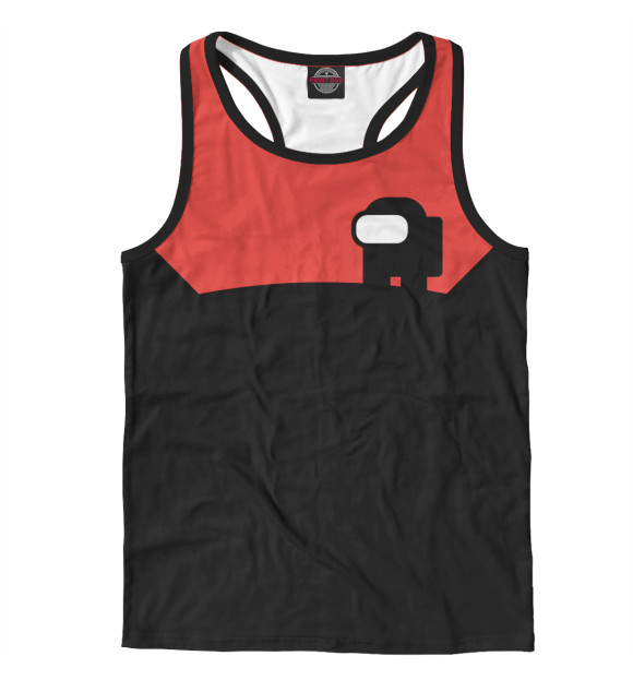 Мужская майка-борцовка с изображением Among Us цвета Белый