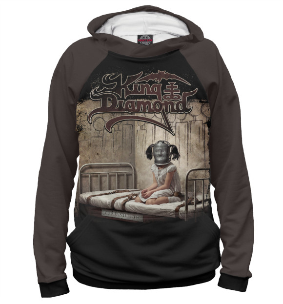 Женское худи с изображением King diamond цвета Белый