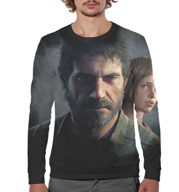 Мужской свитшот с изображением Джоэл цвета Белый