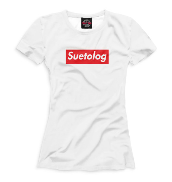 Футболка для девочек с изображением Suetolog цвета Белый