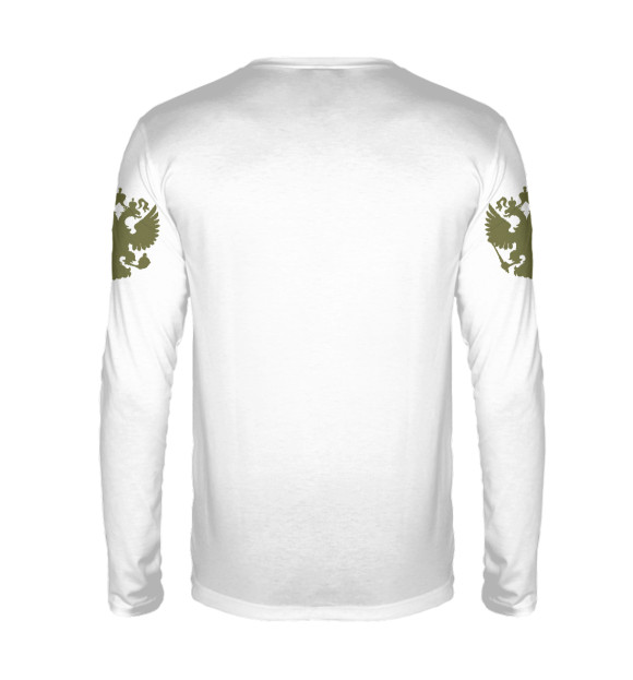 Мужской лонгслив с изображением Время побед цвета Белый