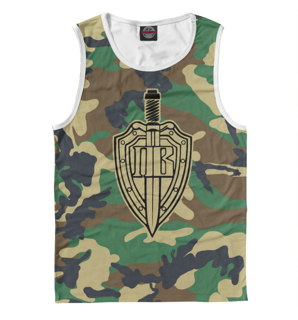 Мужская майка с изображением Пограничные Войска цвета Белый