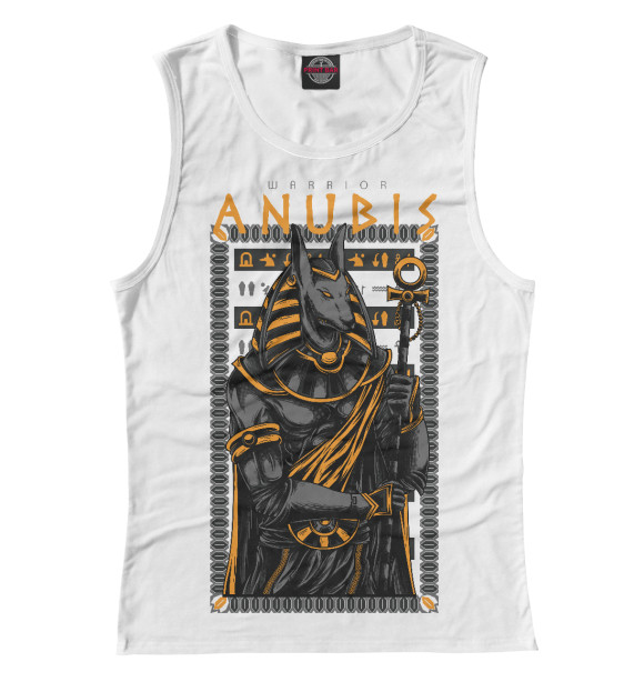 Майка для девочки с изображением Anubis warrior цвета Белый