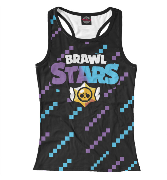Женская майка-борцовка с изображением Brawl Stars цвета Белый