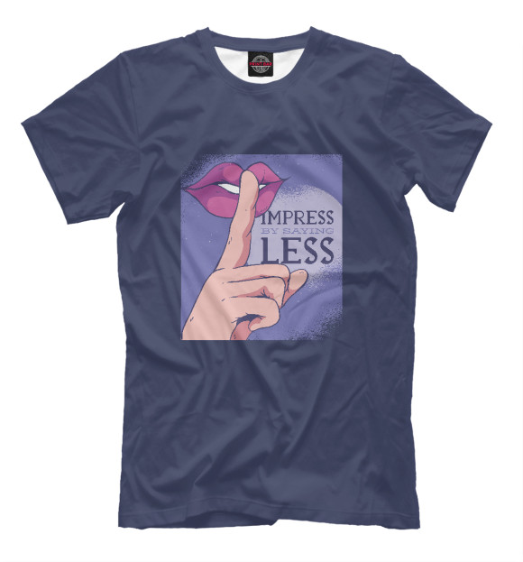 Футболка для мальчиков с изображением Impress by saying less цвета Белый