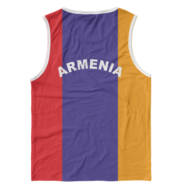 Мужская майка с изображением Armenia цвета Белый