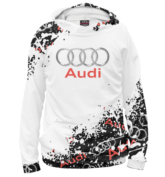 Женское худи с изображением Audi цвета Белый