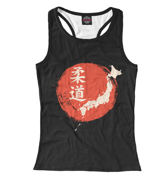 Женская майка-борцовка с изображением Дзюдо - Япония цвета Белый
