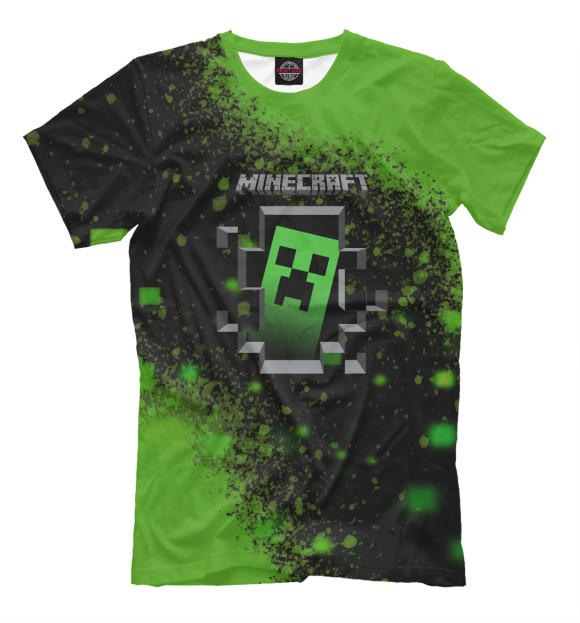 Мужская футболка с изображением Minecraft цвета Белый