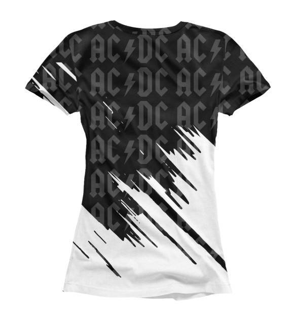Футболка для девочек с изображением AC/DC цвета Белый