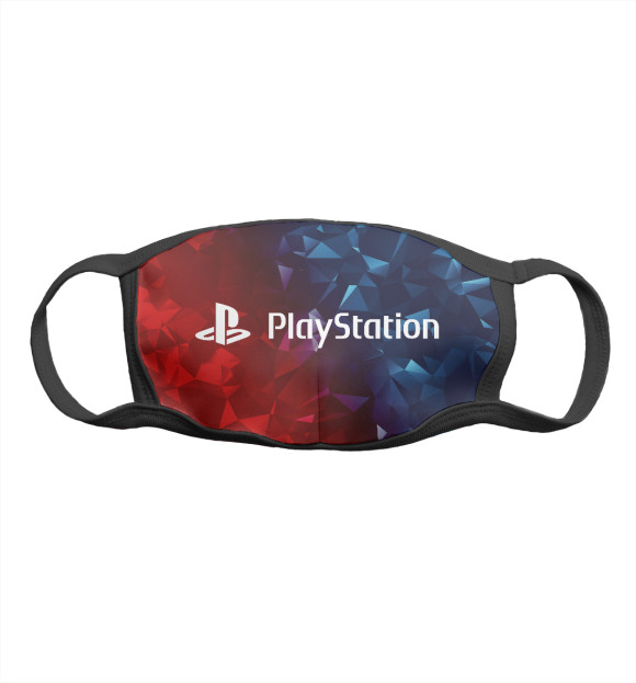 Маска тканевая с притом Playstation цвета Белый Маска тканевая с изображением Playstation цвета Белый
