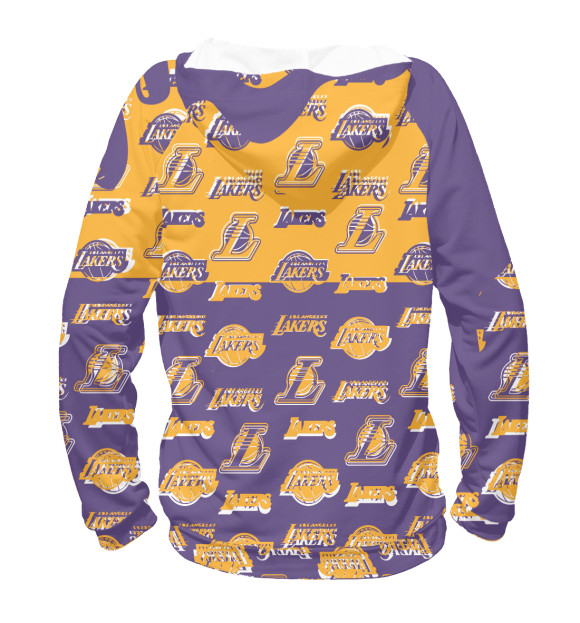 Женское худи с изображением Los Angeles Lakers цвета Белый