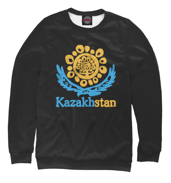 Свитшот для мальчиков с изображением Kazakhstan цвета Белый