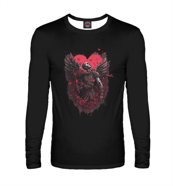 Мужской лонгслив с изображением RED ANGEL цвета Белый