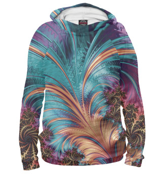 Мужское худи Floral fractal pattern