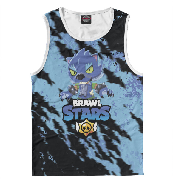 Мужская майка с изображением Brawl Stars цвета Белый