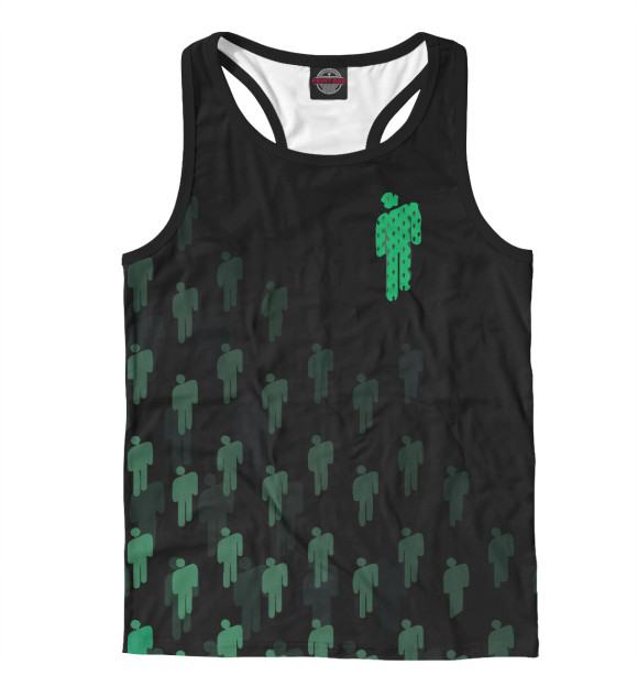 Мужская майка-борцовка с изображением Billie Eilish цвета Белый