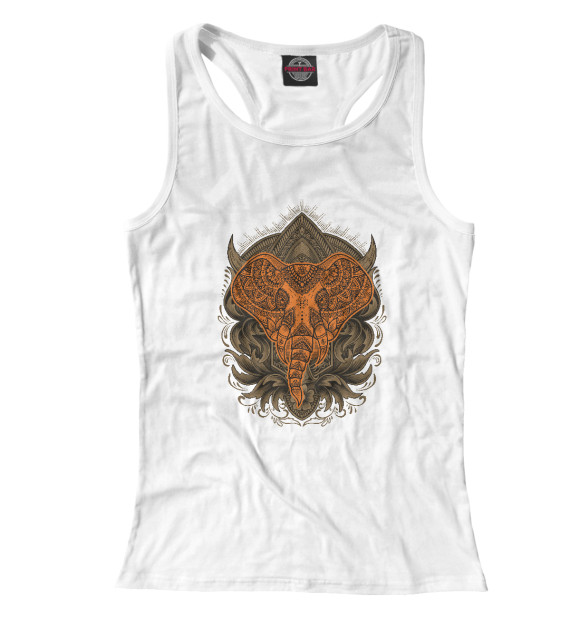 Женская майка-борцовка с изображением Индуистский бог цвета Белый