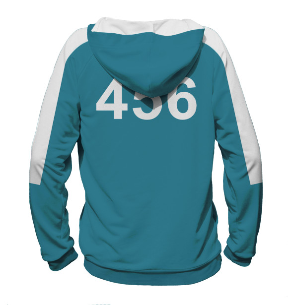 Мужское худи с изображением 456 цвета Белый