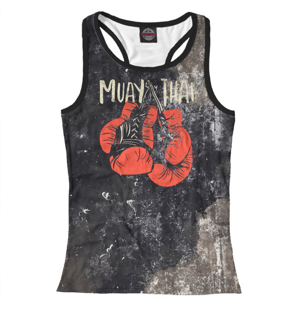 Женская майка-борцовка с изображением Muay Thai Gloves цвета Белый