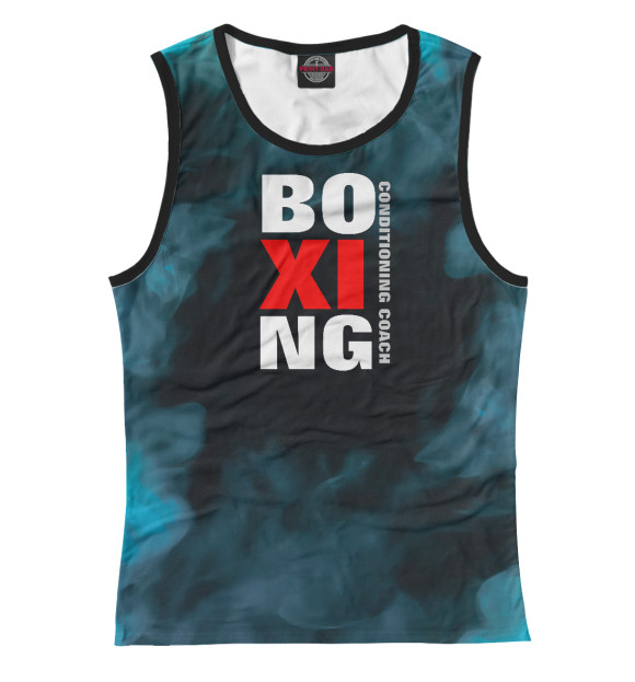 Женская майка с изображением Boxing Coach цвета Белый