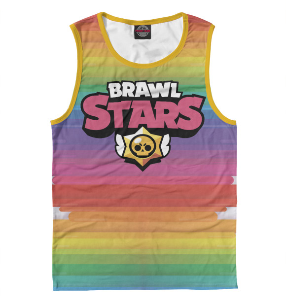 Майка для мальчика с изображением Brawl Stars цвета Белый