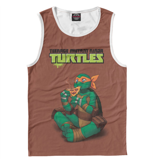 Майка для мальчика с изображением Черепашки - ниндзя цвета Белый