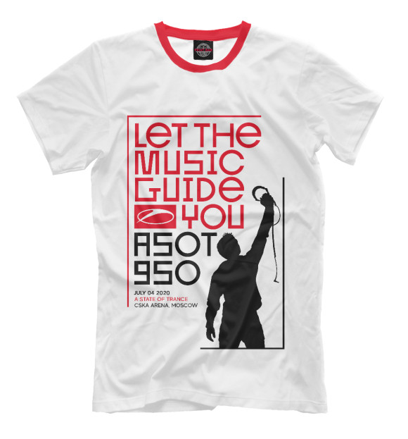 Мужская футболка с изображением A State of Trance 950 Moscow цвета Белый