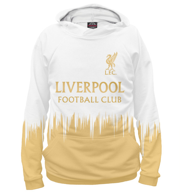 Женское худи с изображением Liverpool цвета Белый
