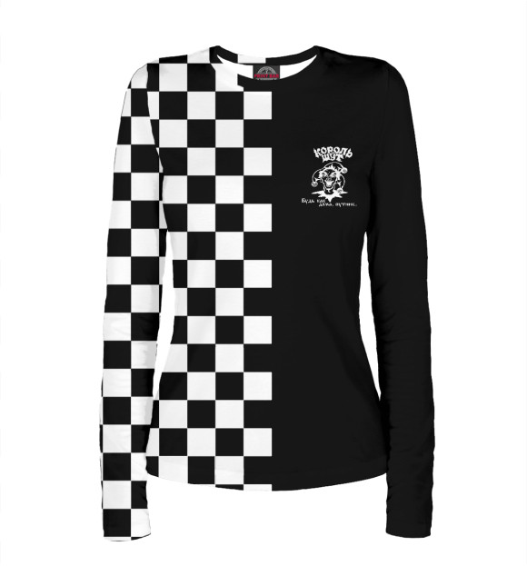 Женский лонгслив с притом Король и Шут цвета Белый Женский лонгслив с изображением Король и Шут цвета Белый