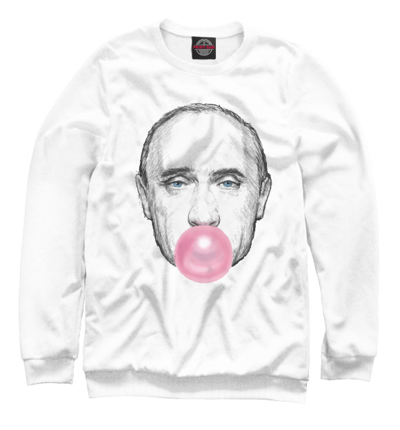 Мужской свитшот с изображением Putin bubble цвета Белый