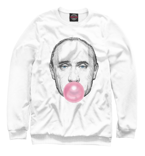 Женский свитшот с изображением Putin bubble цвета Белый