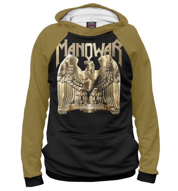 Женское худи с изображением Manowar цвета Белый