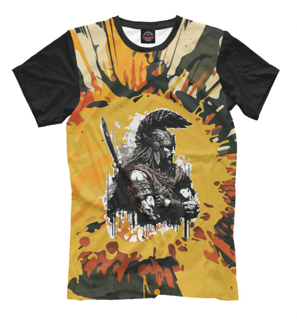 Мужская футболка с изображением Ancient Warrior цвета Белый